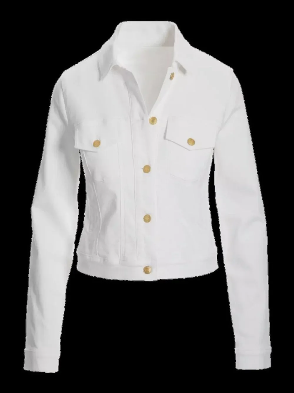 Boston Proper, like new, White Denim W/ gold buttons, Large